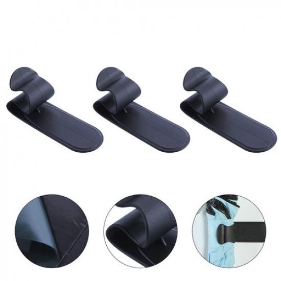 3 Pcs Car Umbrella Clip Fixed Hook Self Adhesive Organizer Black