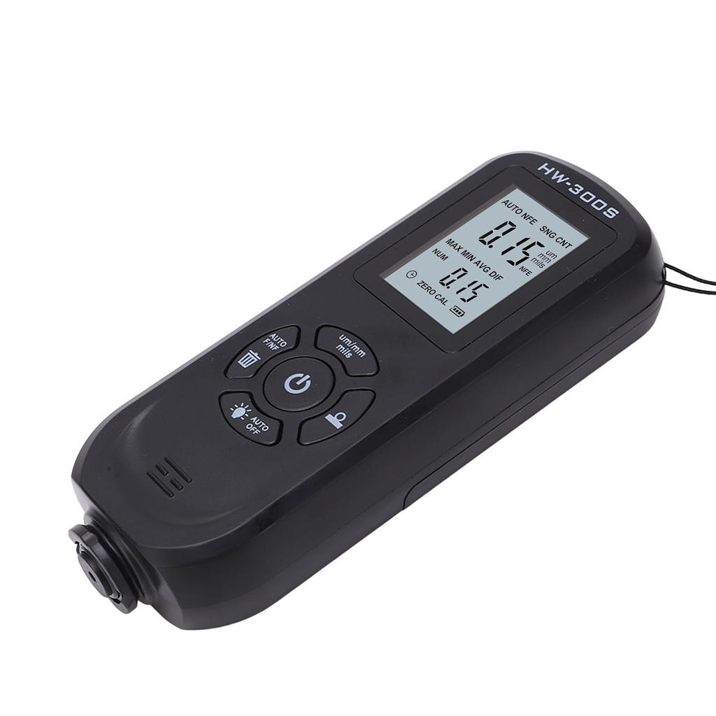 Paint Thickness Gauge Coating Depth Meter Tester Digital Display 3 Units for Machine Black