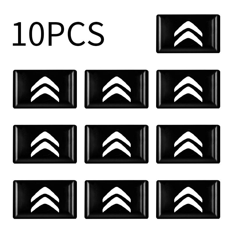 

10pcs 3D Epoxy Car Styling Body Steering wheel Stickers Badge Decal For Citroen C1 C4 C3 C5 C4L C8 DS3 DS4 Berlingo Picasso VTS