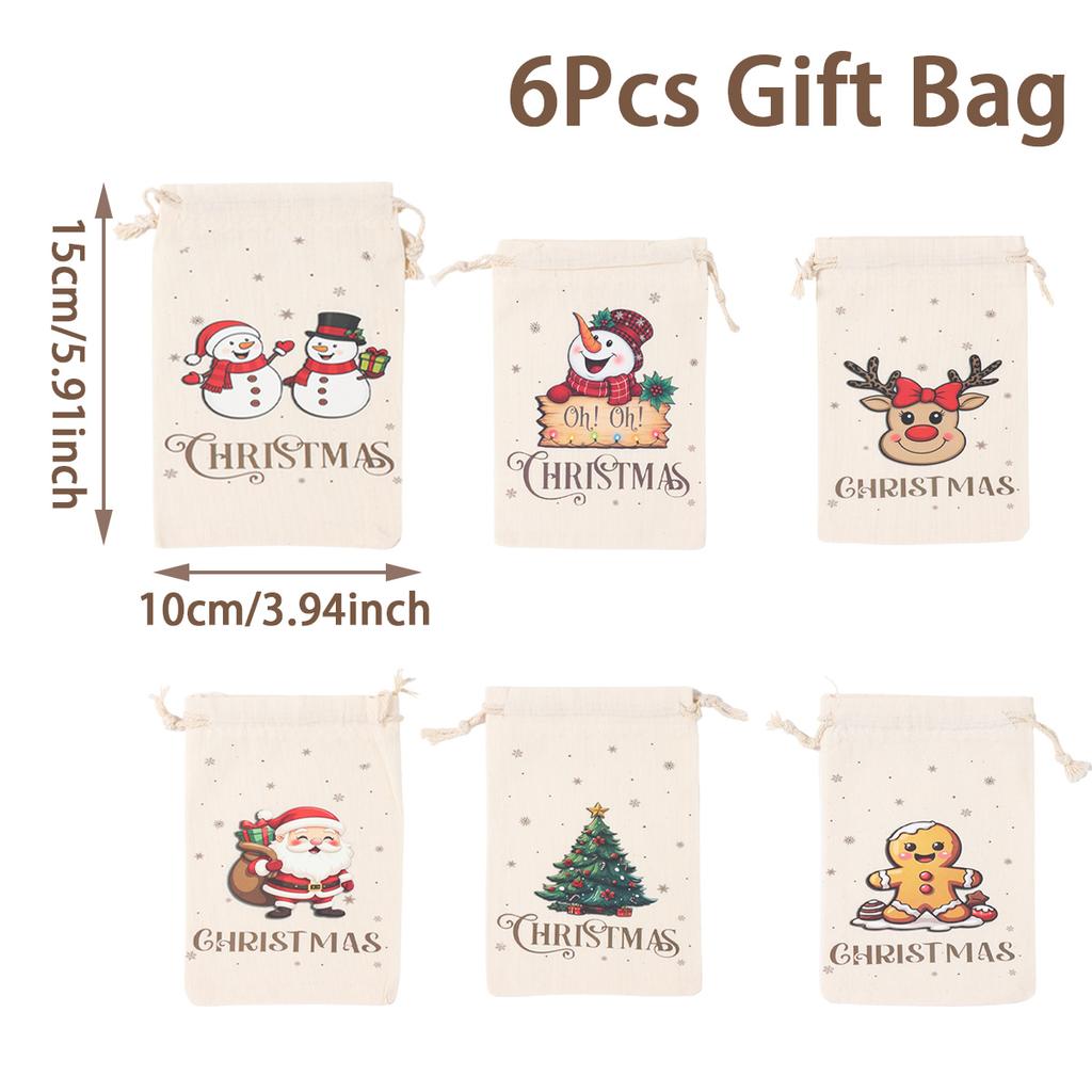 Christmas Gift Bags Merry Christmas Decorations for Home 2025 Xmas Gifts Candy Cookie Packaging Bags Navidad Natal New Year 2026