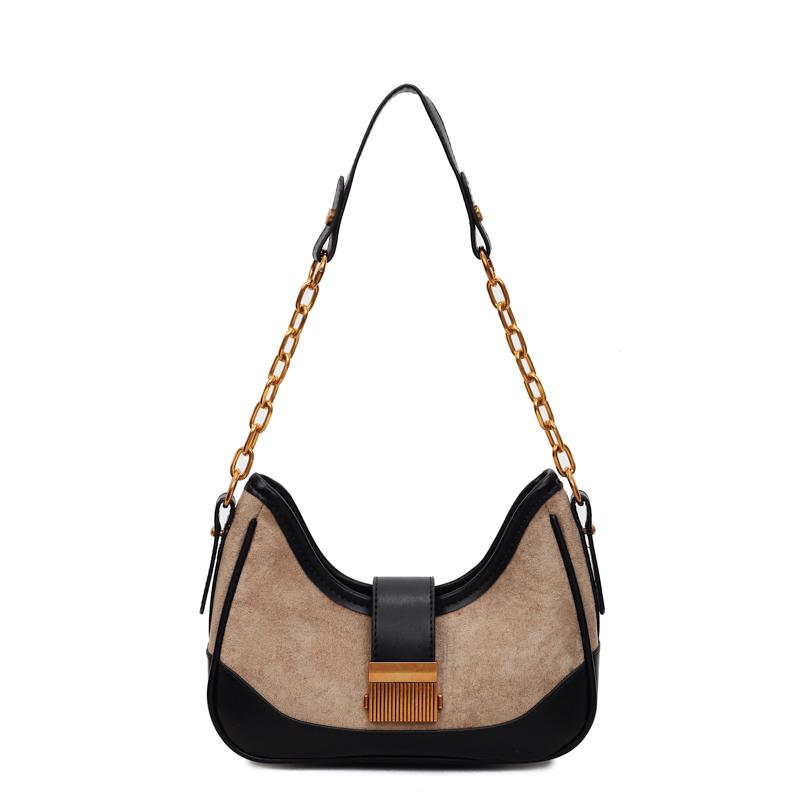 

Женская сумка с пряжкой, зимняя коллекция 2025 года, новая популярная универсальная сумка-полумесяц, зеленая, свежая, с цепочкой, на одно плечо хаки