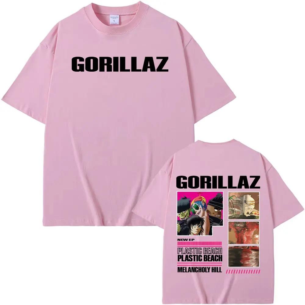 Rock Band Gorillaz The Mountain 2026 New Album Tour TShirt Unisex Oversized Trendy Gothic Style Crew Neck HighQuality TShirt