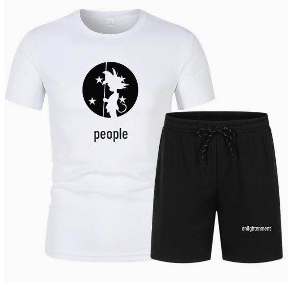Anime Goku Mesh Sports T-shirt & Shorts Set - Breathable Basketball Uniform