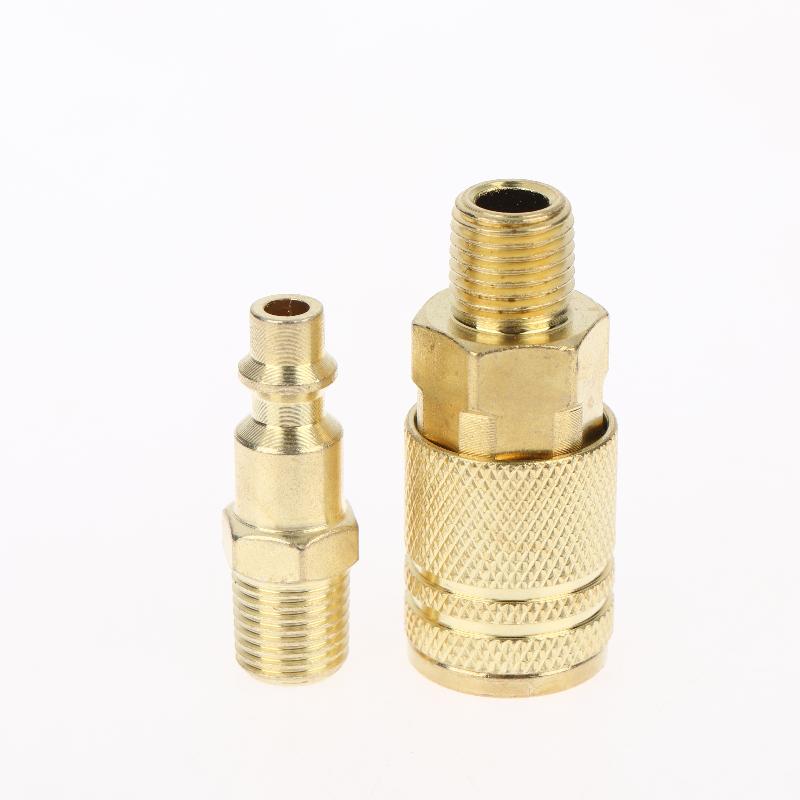 US Type Air Hose Quick Connect Plug & Coupler With 1/4 NPT Fitting Male Thread American Standard Pneumatic Accessories
