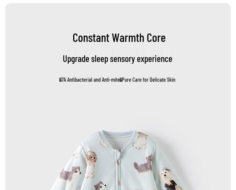 Thickened Cotton-Padded Baby Sleeping Bag with Footed Design for Autumn & Winter
