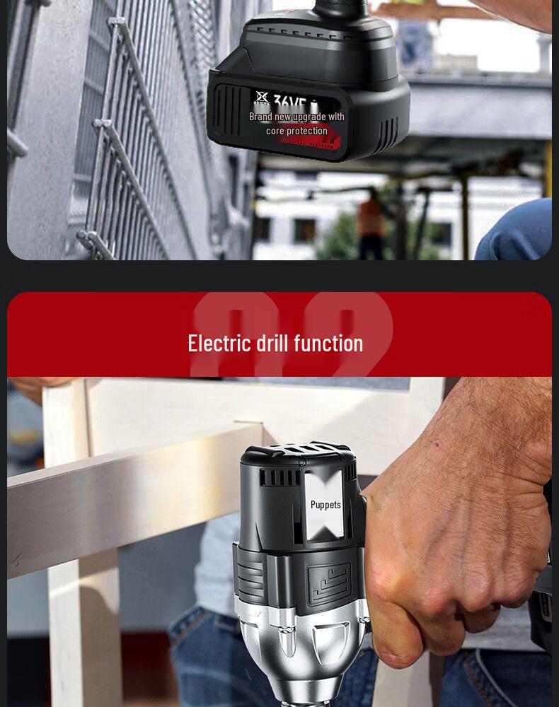 High Torque Brushless Electric Impact Wrench with Lithium Battery for Auto Repair, Scaffolding, and Woodworking