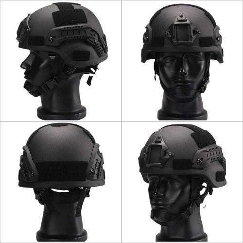 T.D.Well MICH 2000 SWAT Tactical Helmet for Airsoft and Special Forces, Black (Adult Head Circumference: 57-61cm)