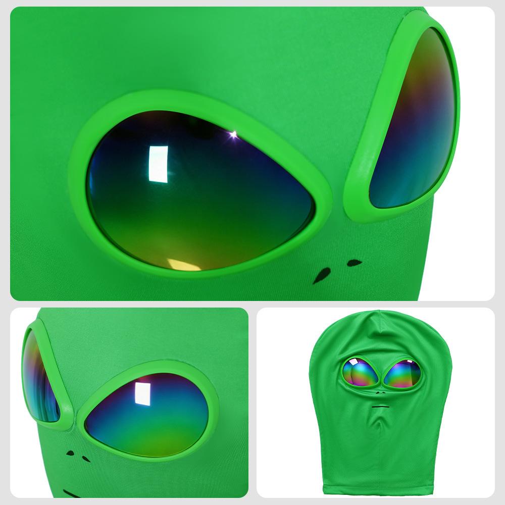 ET alien rainbow lenses headgear alien headgear elastic all-inclusive mask halloween suit