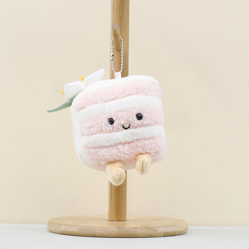 Triangle Plush Cake Keychain Cute Dessert Doll Perfect Birthday Gift For Girls
