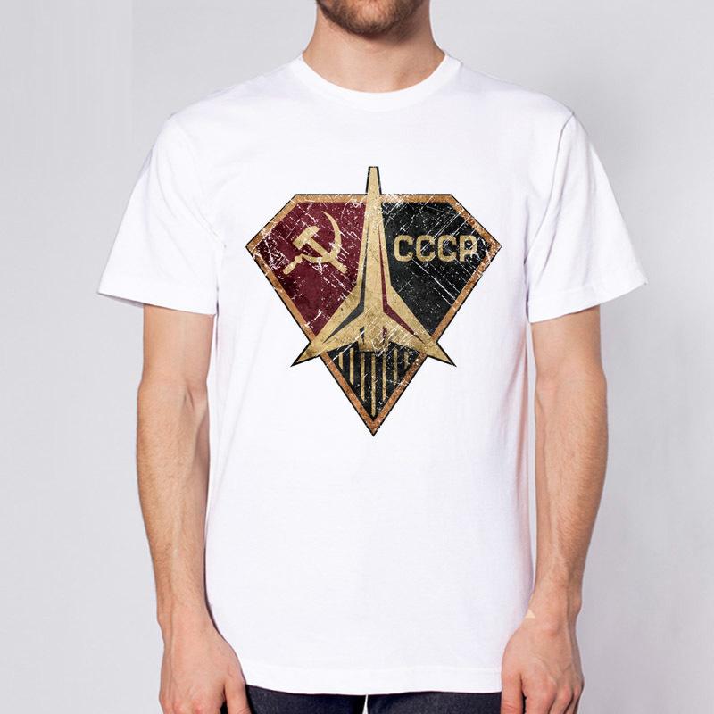CCCP Russian T Shirt USSR Soviet Union KGB Moscow New Arrival Russia tshirt Fashion t-shirts Custom funny Design