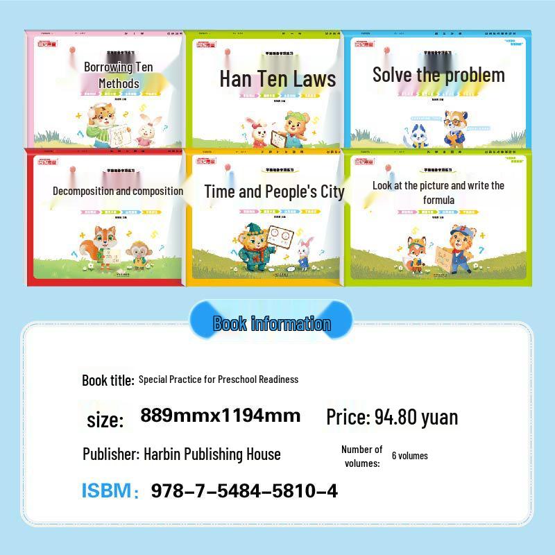 Math Transition Workbook: Ten-Frame & Equal Ten Methods for Pre-K to Primary