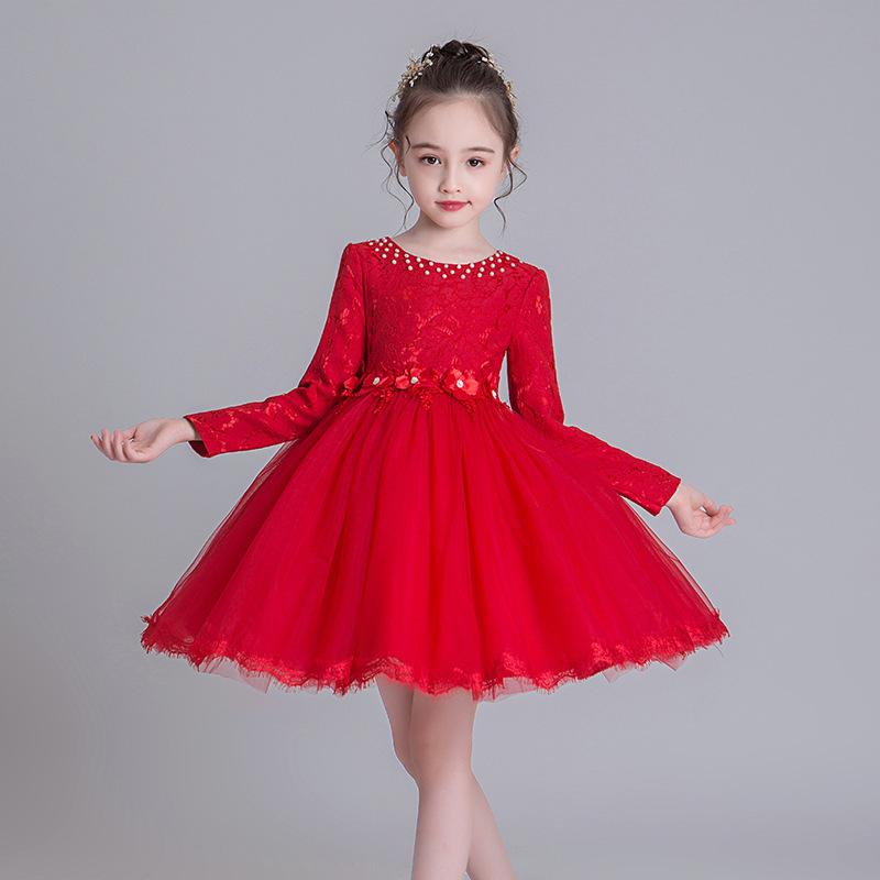 Girls Princess Tulle Formal Party Dress For Big And Little Kids Children