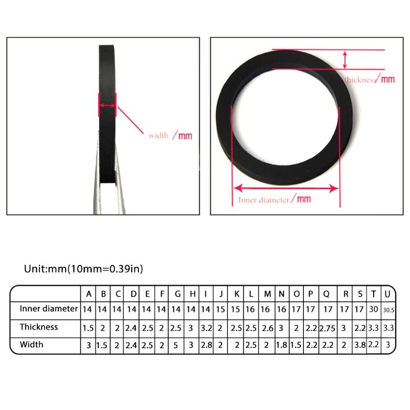 1.5-3mm Thickness Width Transmission Rubber Drive Belt For   Repeater Cassette Deck Counter Sound Tape Recorder