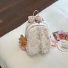 Schoolbag Cream Powder Floral Melody Backpack Sweet Girl Lace Bow Student School Bag Large Capacity Girl Backpack