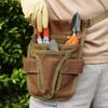 Waxed Canvas Waist Tool Pouch, Wear-resistant Hanging Storage Bag for Gardening Weeding & Electrician Tools