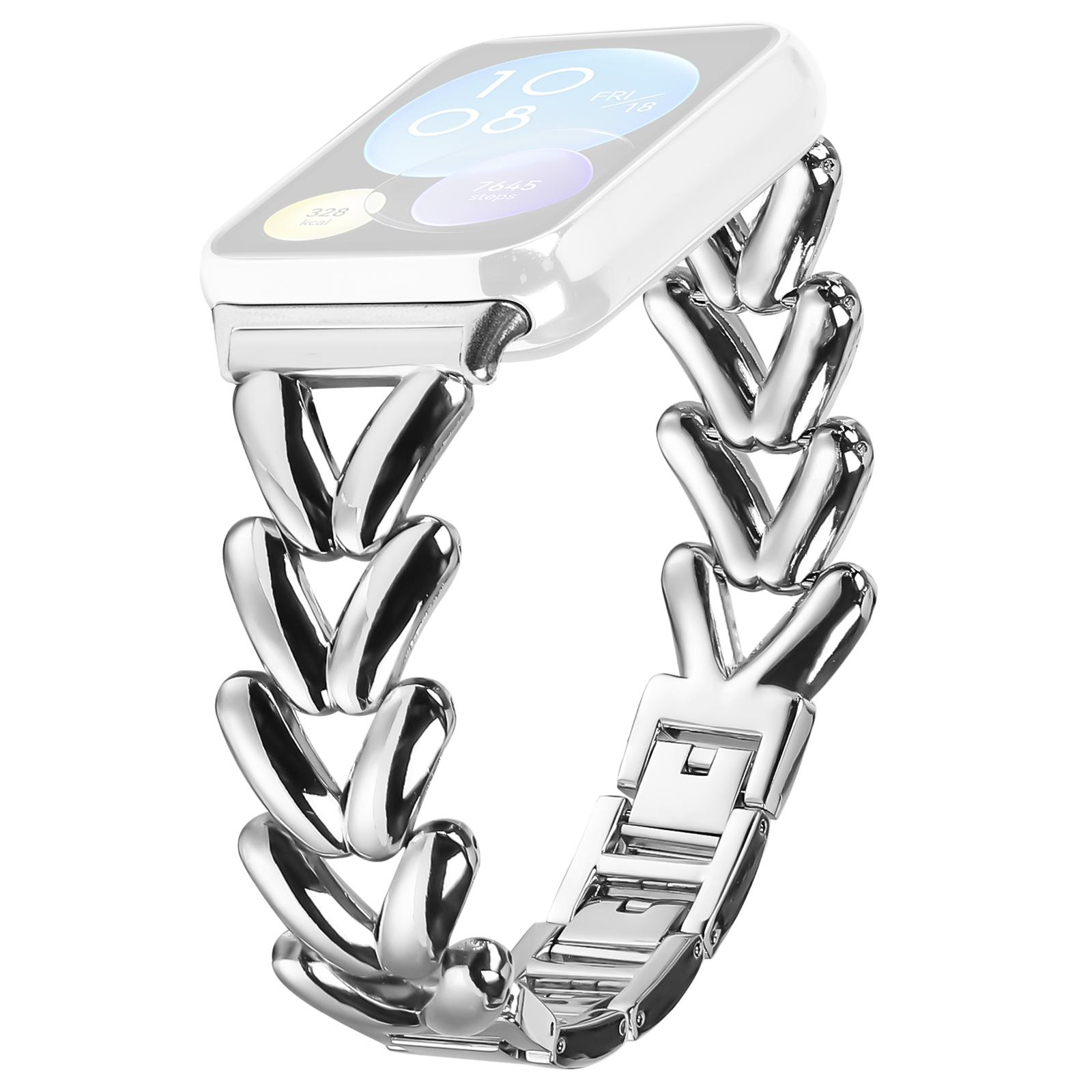 

Ремешок для часов из цинкового сплава для Xiaomi Redmi Watch 4, замена плетёного металлического ремешка для часов Silver