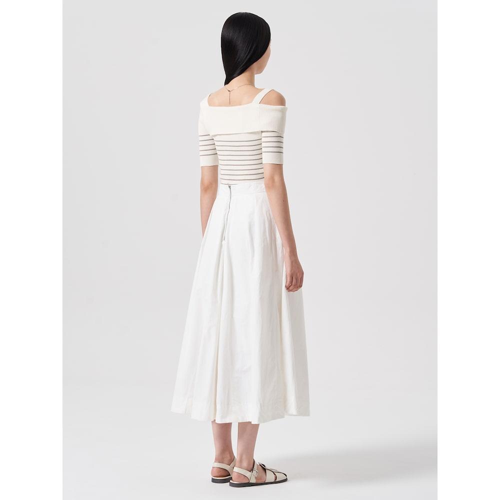 8seconds Striped Off-Shoulder Knit Ivory (114851Ay10)