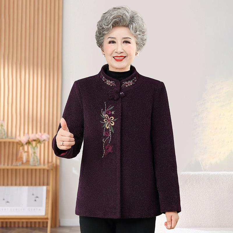 Autumn clothes woolen coat female wife festive wedding dress plush autumn and winter warm clothes thick