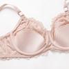 Sujetador de encaje floral para mujer, Bralette, lencería, sujetadores con aros, ropa interior sin forro, sujetador de talla grande
