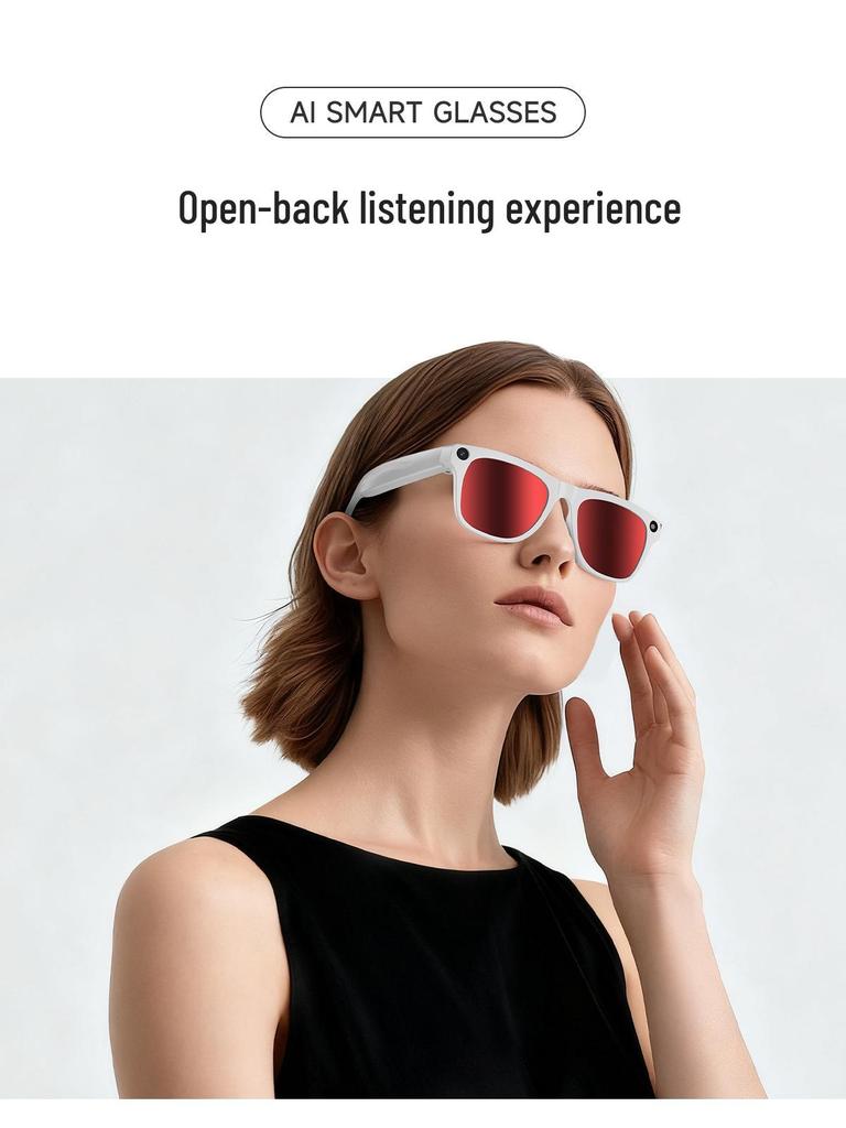 XK One Mac CrossAI Smart Glasses: Capture photos, translate, recognize objects, Bluetooth enabled, and color-changing lenses.
