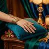 Jewelry Metal Open Bangles Geometric Upper Arm Cuff Luxury Bangles Ring Set  Party Jewelry