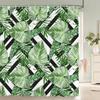 Tropical Green Plant Leaf Palm Cactus Shower Curtains Bathroom Curtain Frabic Waterproof Polyester Bath Curtain With Hooks