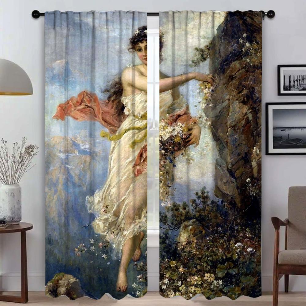 Vorhänge für Innenräume 2 Stück Vektorielle Malereien Vorhänge für Schlafzimmer Wohnzimmer Vorhang Halloween Dekoration Jalousien Küche