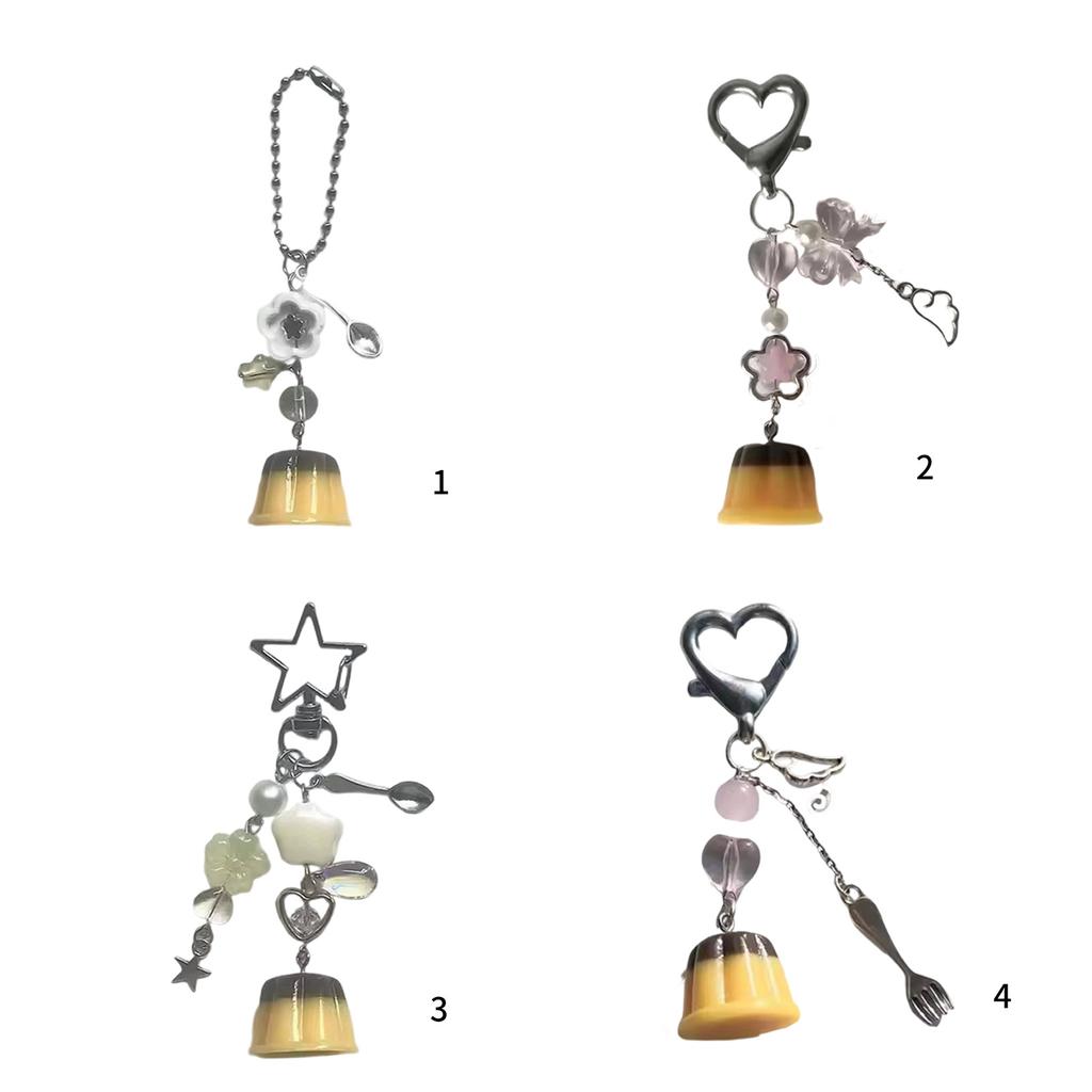 Retro Y2K Jelly Acrylic Keychain Charm Hanging Decoration for Bags Phones and Gifts Soft Lightweight Accessory