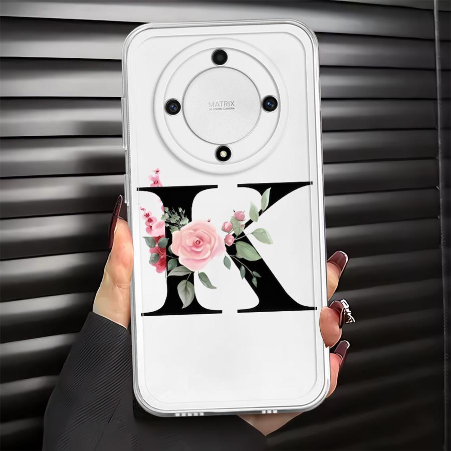 Flower Letters Case for Honor 90 Lite X9a X7b X8 X8b X9b X8a Soft Phone Cover