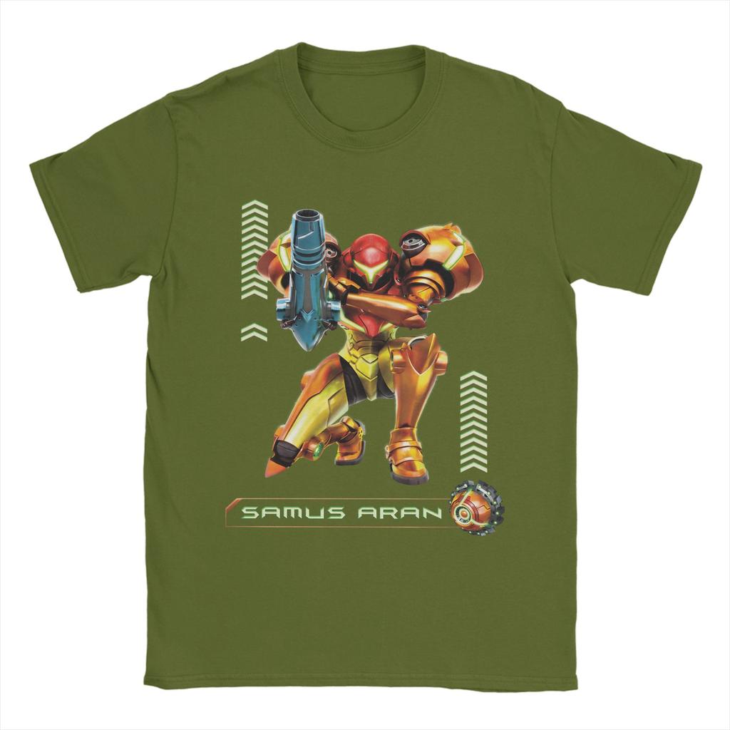 Unisex TShirt Samus Aran Super Metroid Awesome Pure Cotton Tee Shirt Short Sleeve  T Shirts O Neck Clothes Summer