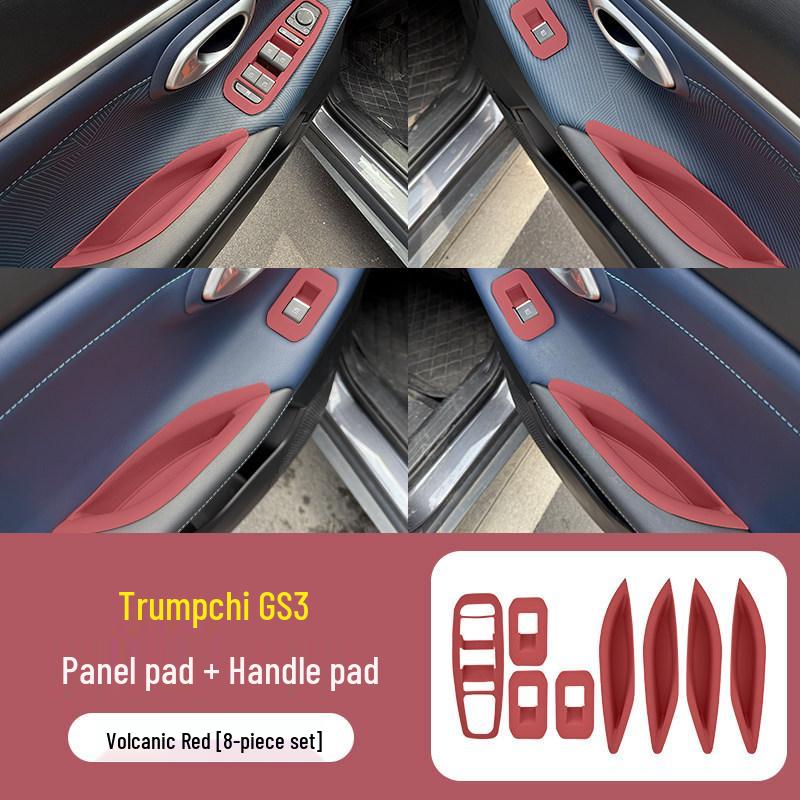 Trumpchi GS3 Center Console Accessory Set: Silicone Air Vent Pad, Wireless Charging Pad, Cup Holder Protector.
