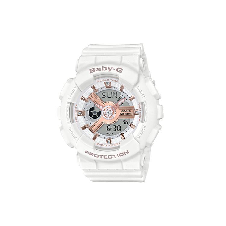 CASIO Women's BABY-G White Watch BA-110RG-7A BA-110RG-7A