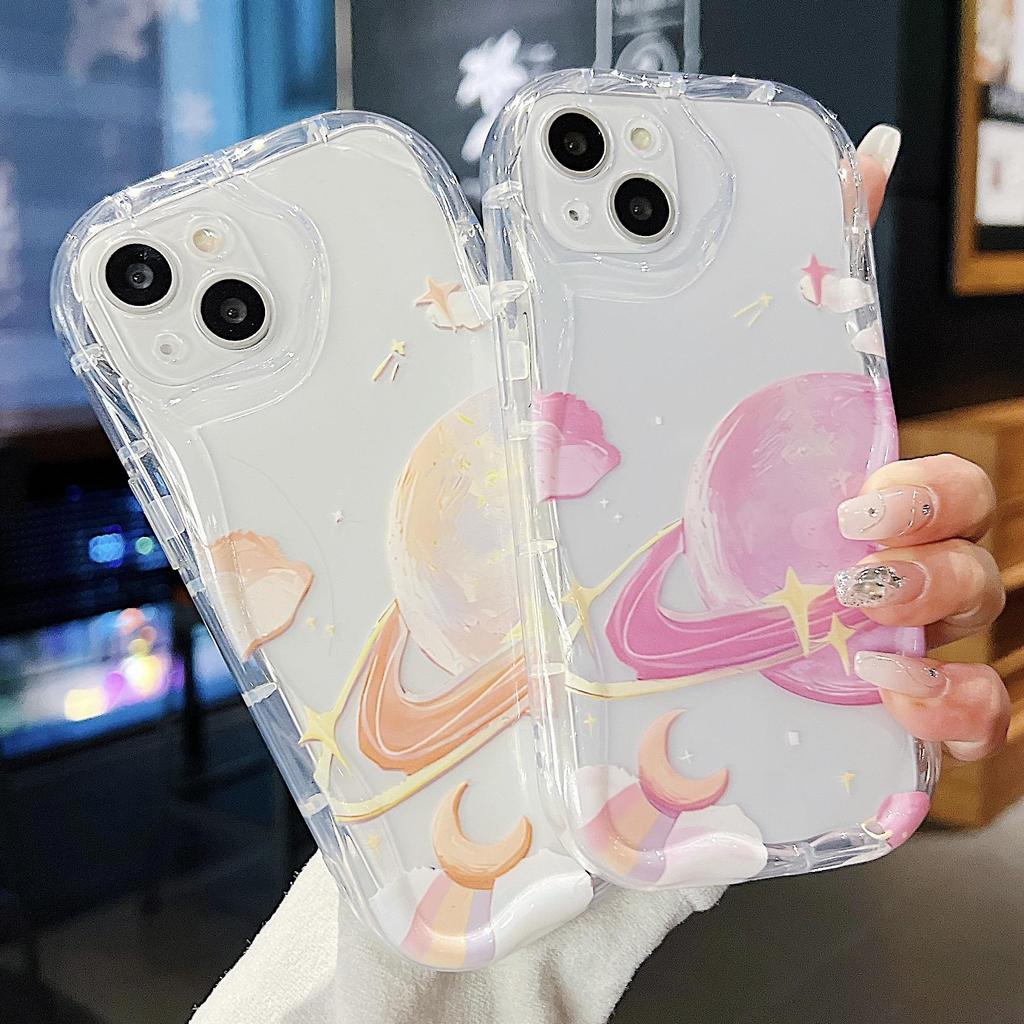 Roztomilé silikonové pouzdro pro Xiaomi Redmi Note 13 12 11 Samsung A54 A24 A14 Oppo A78 A58 A38 Infinix Note 30 Pro Funda Planet Saturn Cover Soft TPU Bumper