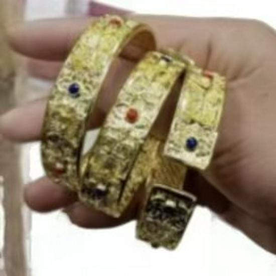 Golden Engraved Peony Flower Openable Bracelet - Light Luxury Chinese Trend Style High-End Jewelry