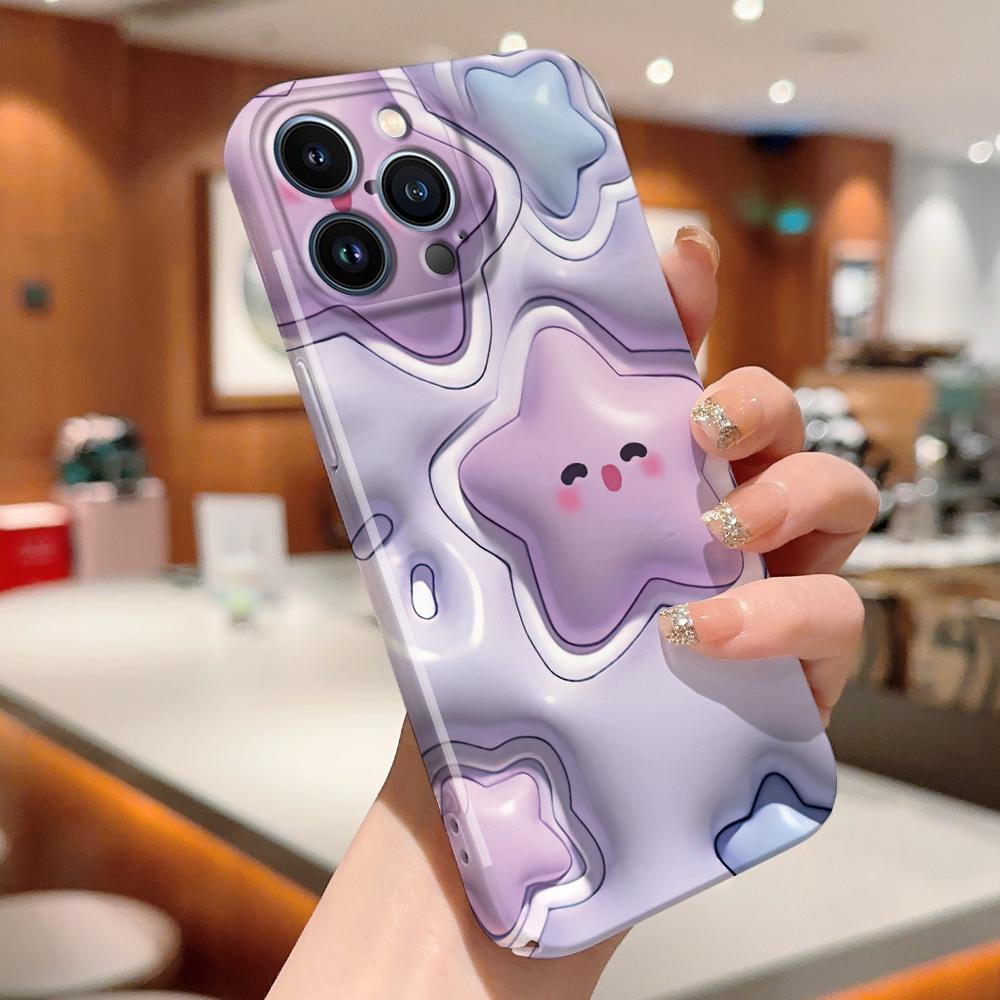 For iPhone 16 Samsung S23 A23 A52 A33 A73 A53 Huawei Xiaomi Redmi OPPO Vivo Stereoscopic Style Flowers Design Full Camera Protection Hard Phone Case