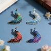 Brooch Pin Gradient Color UV Printing Peacock Shape Zinc Alloy Pin Suits Coats Sweaters Badge Versatile Accessories