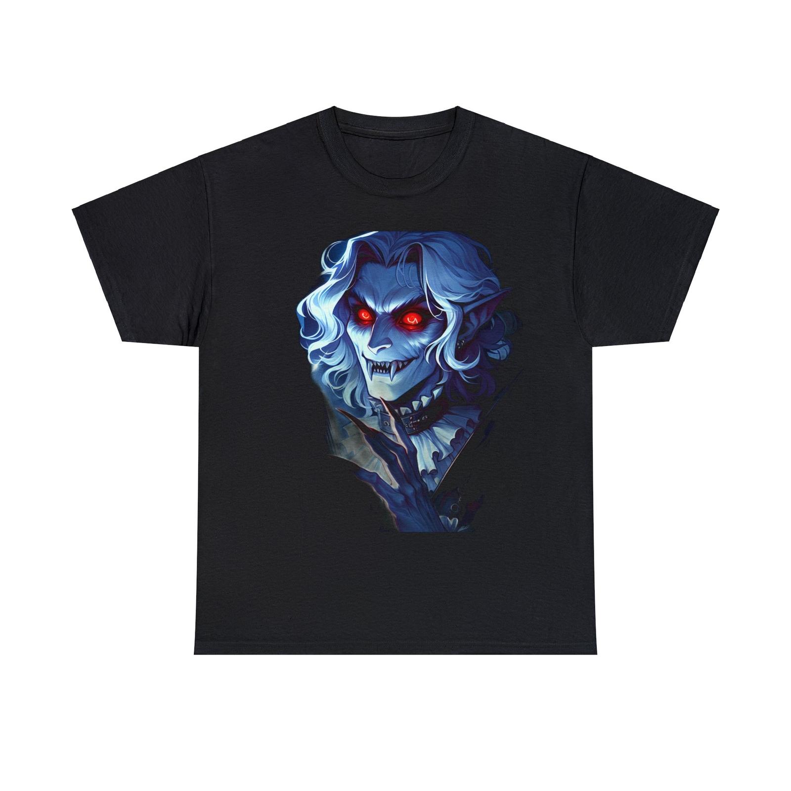 Unisex Adult Graphic T Shirt Gothic Revival Vampire Scarlet Eyes Scary Halloween S разноцветный