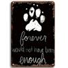 6pcs Metal Tin Sign Set Vintage Wall Art Pendants for Dog House Pet Store   Dog Grooming Salon Living Room Home Office