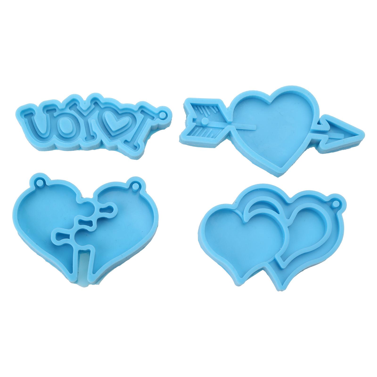 

Valentine s Day Keychain Mold Love Heart Sign Pendant Epoxy Resin Casting Mold for DIY Home Wall Hanging Decor 1