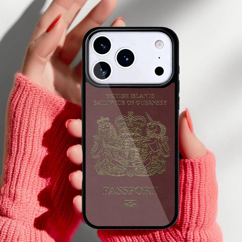 United Kingdom British Passport Phone Case for iPhone 17 Air 16e 15 14 13 Pro Max Back Cover for 12 11 Pro Coque