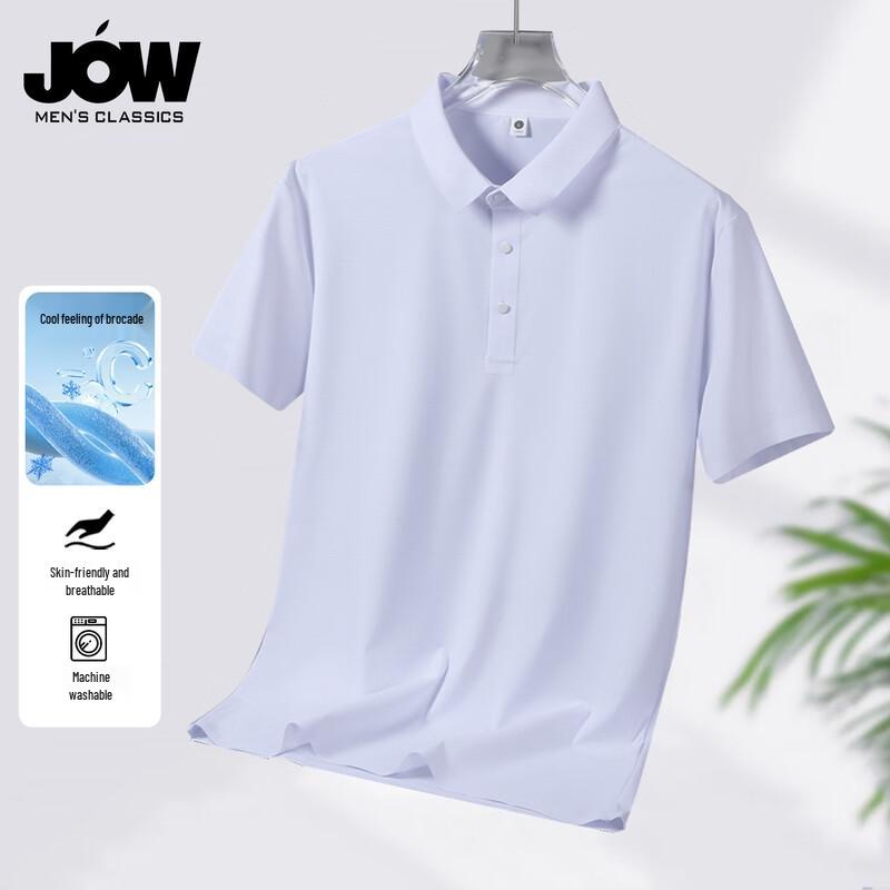 JOW Men's Ice Silk Short Sleeve Polo Shirt