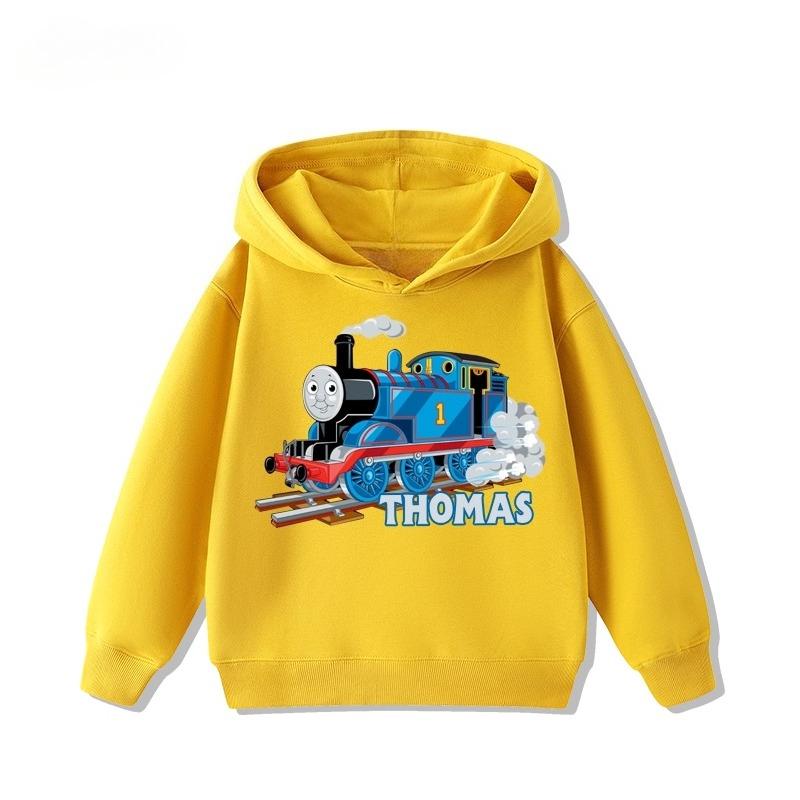 

Мультяшні дитячі худі «Томас Маленький Паровозик» для хлопчиків і дівчаток, нові теплі, зручні та м які худі для осені та зими 140