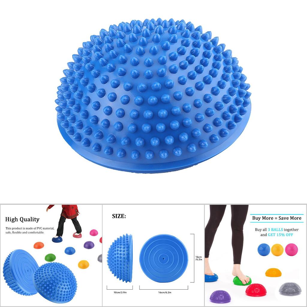PVC Inflatable Half Yoga Balls Massage Point Fitball Exercises Trainer Fitness Balance Ball