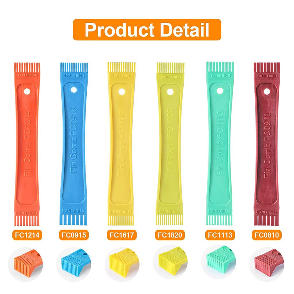 Air Conditioner Fin Comb Condenser Fin Comb Condenser Plastic Clean Tool For Straighten Evaporator Condenser Coils Radiator