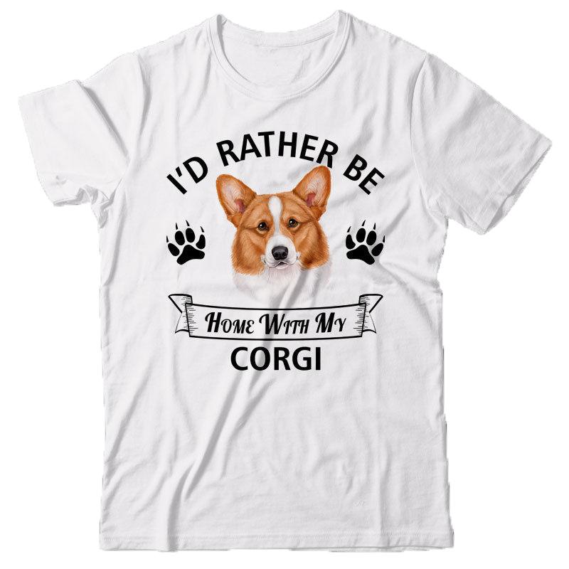 

Fashion cotton T Shirt Men O-Neck Corgi T-Shirt I D Rather Be Home With My Corgi - Dog TShirt Casual Streetwear Men s Clothing S разноцветный