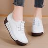 Women Casual Shoes Genuine Leathe Platform Loafers for Women Wedge Sneakers Mujer Fashion Slip On Ladies Moccasins
