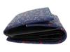 Inden Wallet Nagomi Billfold 7527 Navy Deerskin x Red and Black Lacquer Dragonfly Pattern [Inden-ya] Bi-fold