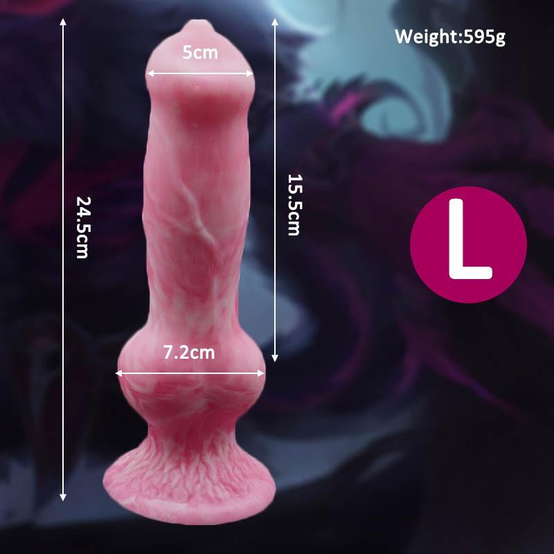 12.99in Super Huge Dog Knot Dildo Soft Silicone Colorful Adult Sex Toys 5Sizes For Women Vaginal Massager Anal Dilator Women Gay