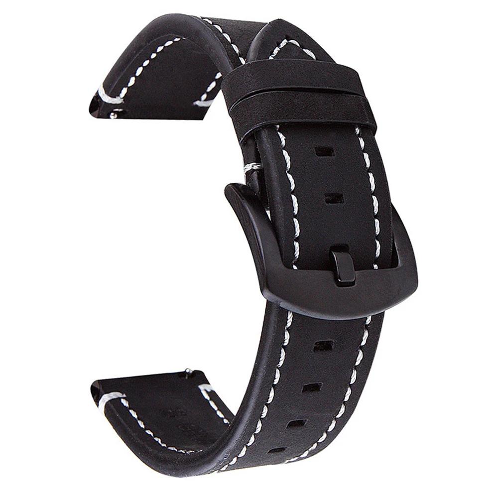 Vintage Leather Watchband for Seiko 18mm 20mm 22mm 24mm High Quality Retro Calf Leather Watch Strap Genuine Leather Bracelet