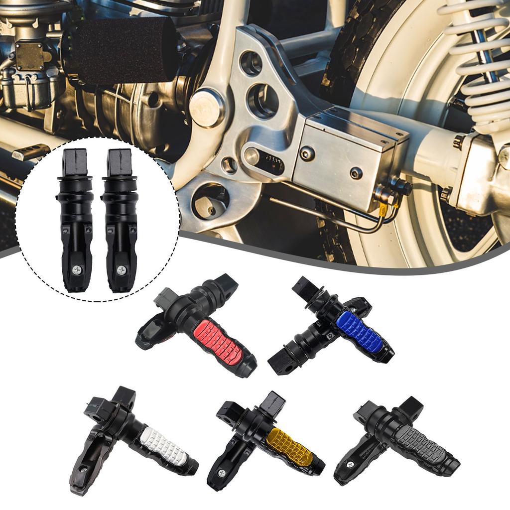 2Pcs Motorcycle Rear Passenger Foot Pegs General Aluminum Alloy Footrest